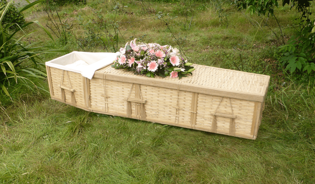 bamboo wicker casket